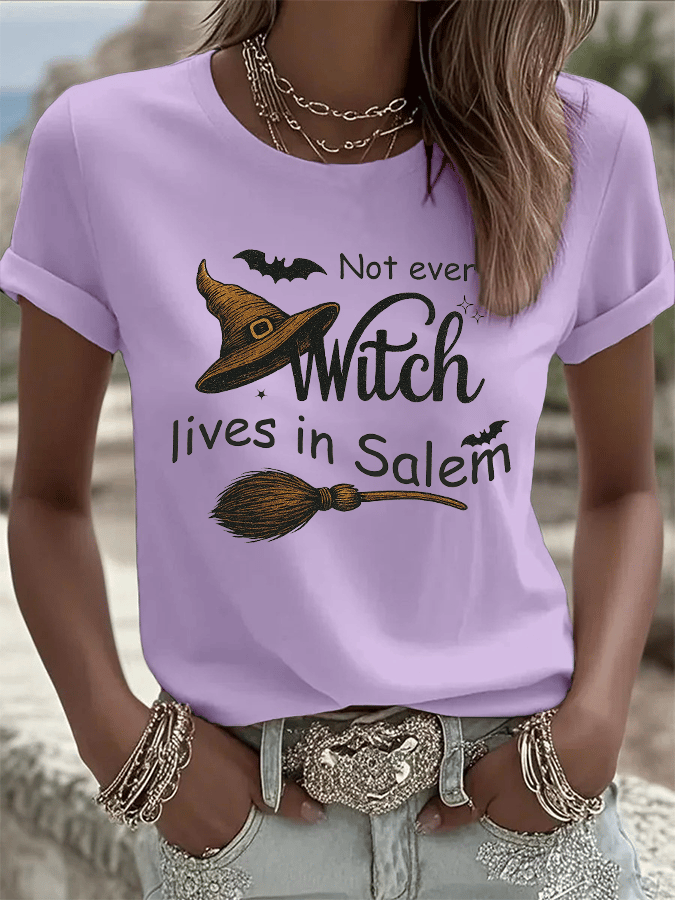 🔥HOT SALE🔥Women's Halloween Printed Round Neck T-Shirt
