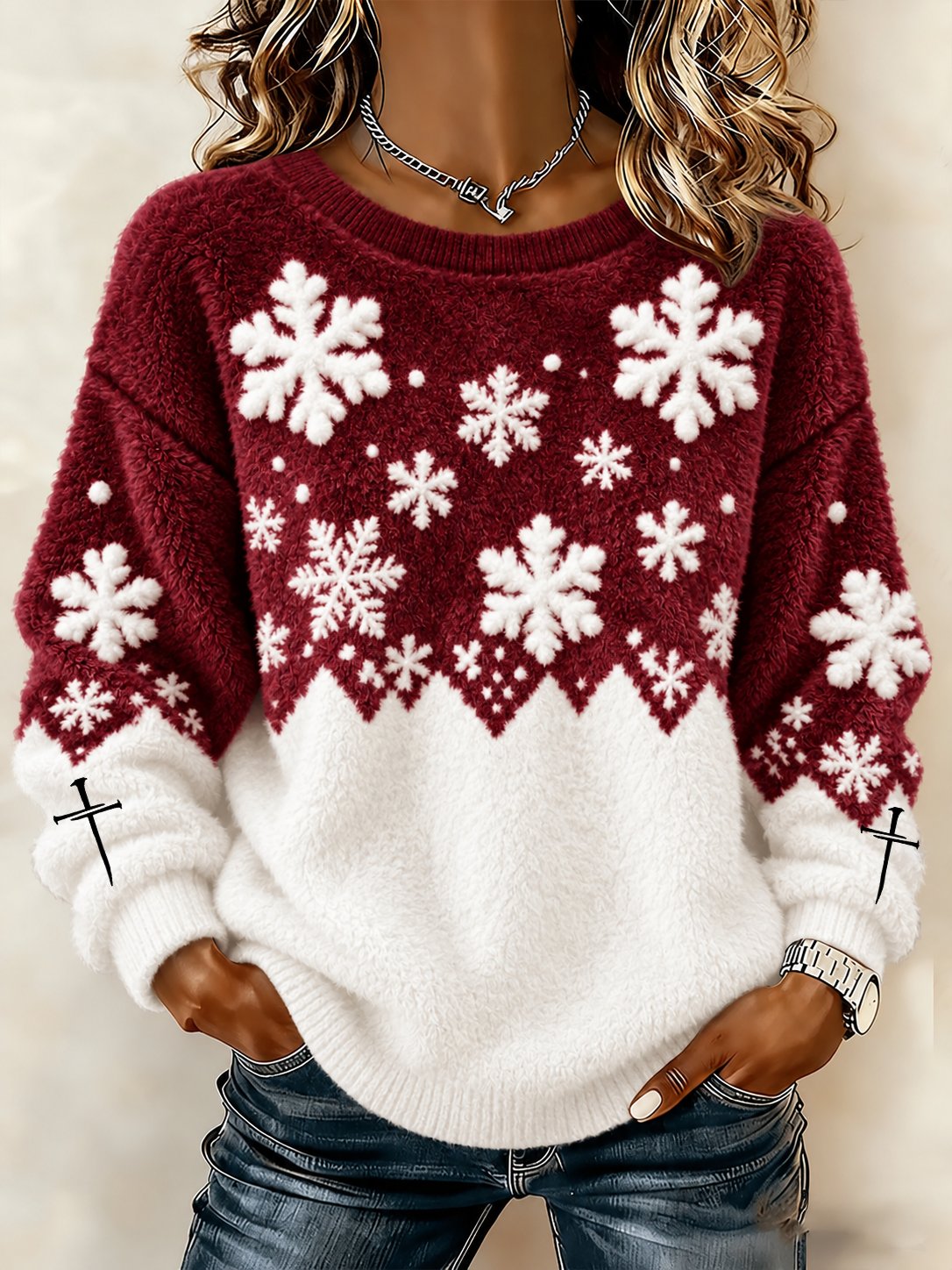 Women's Christmas Print Sweatshirt
