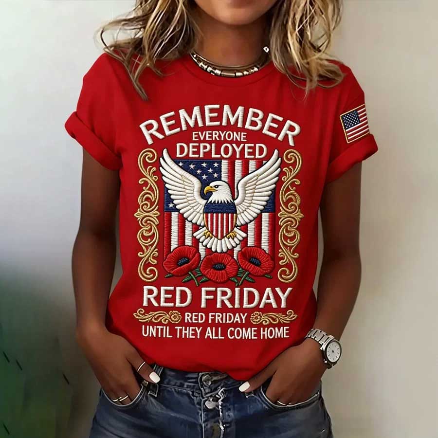 Women's Red Friday Veteran Print T-Shirt