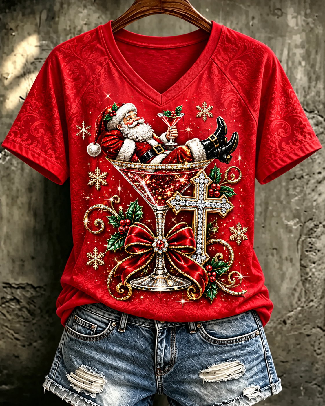 Women's Christmas Faith Fun Graphic Print T‑Shirt