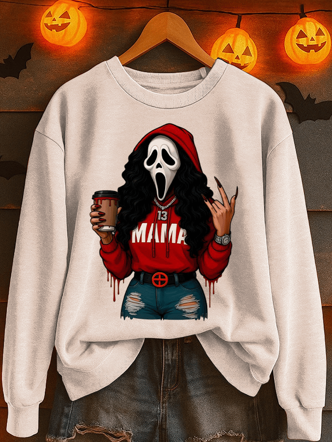 Women's Halloween Print Casual Sweatshirt