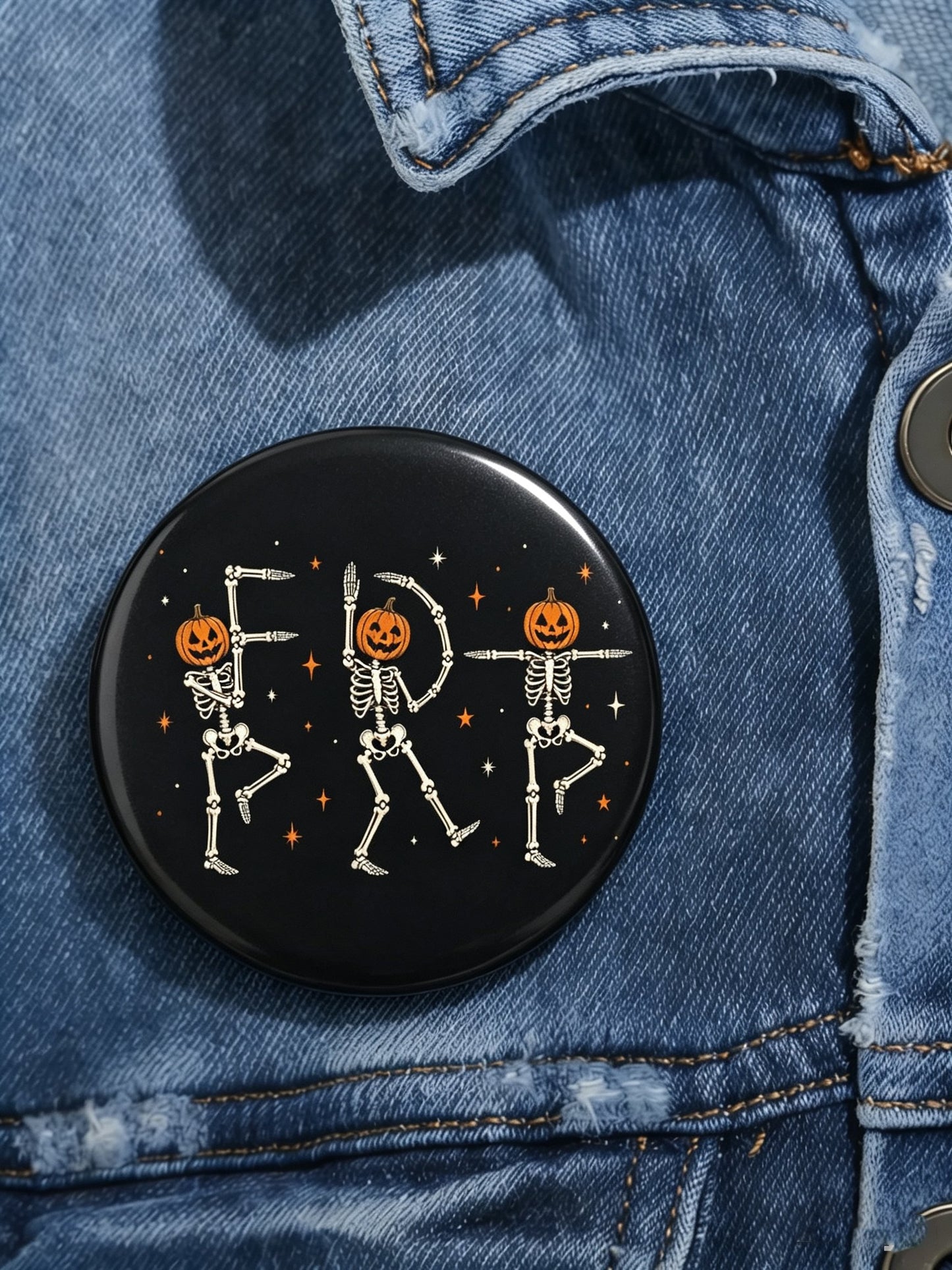Unisex Retro FDT Print Pin Button