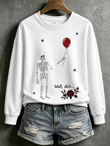Women's Gothic Skull Sweatshirt