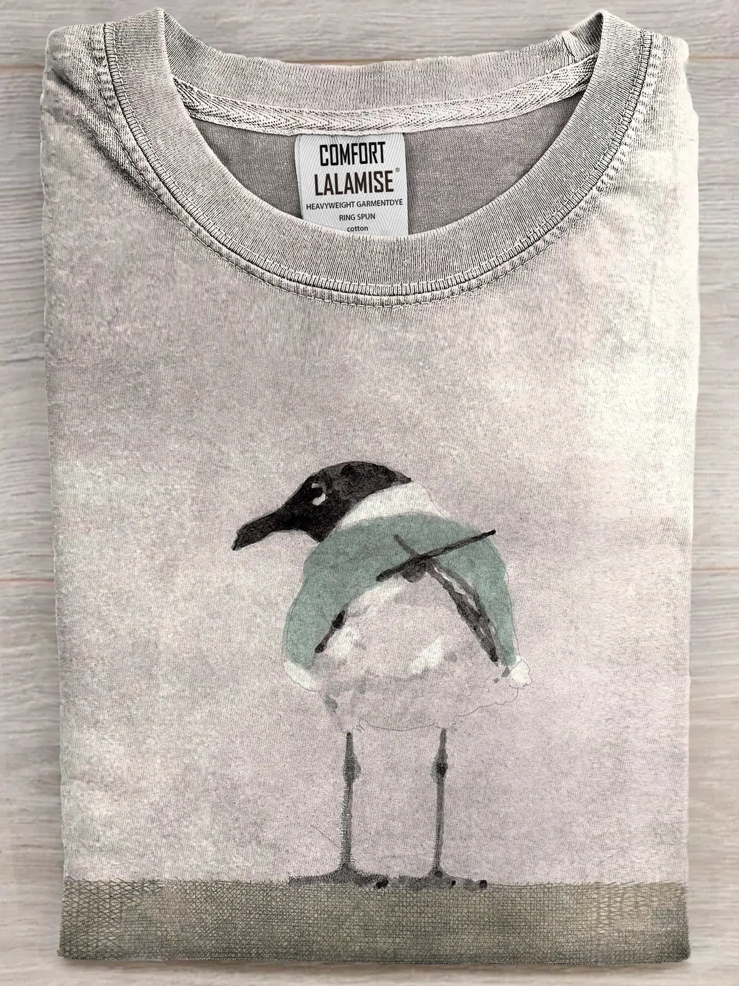 Funny Retro Dark Raven Art Print Casual Cotton Short Sleeve T-shirt