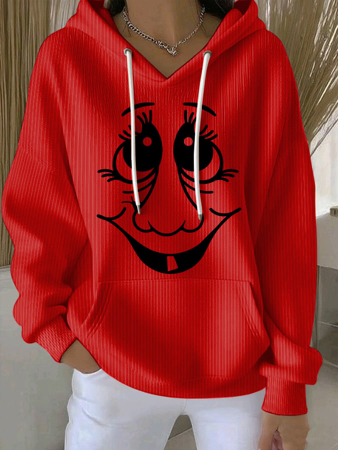 🔥HOT SALE🔥Women's Witch Face Print Casual Sweatshirt