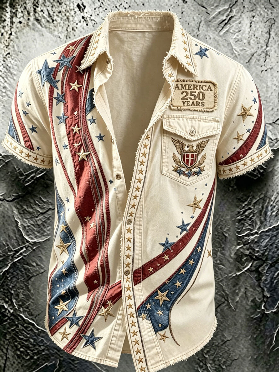 Men'S 250Th Anniversary National Faith Print Shirt