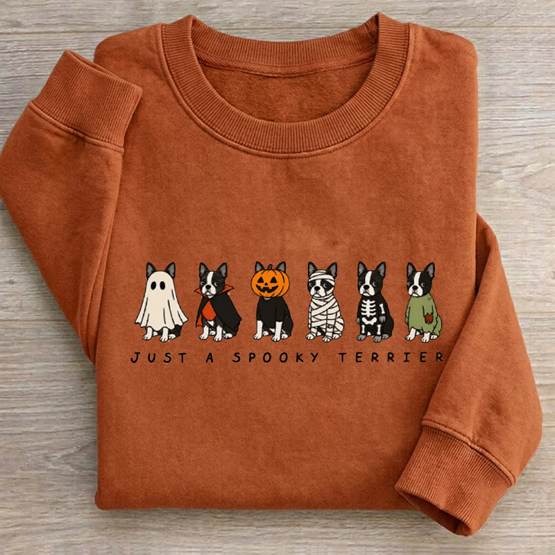 Spooky Boston Terrier Halloween Sweatshirt
