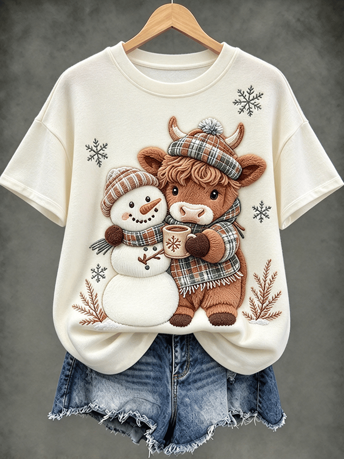 Women's Casual Short-Sleeve Printed T-Shirt