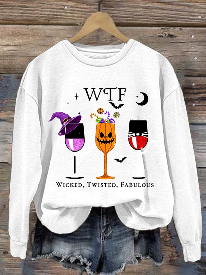 🔥HOT SALE🔥Women's WTF Wicked Twisted Fabulous Printed Sweatshirt