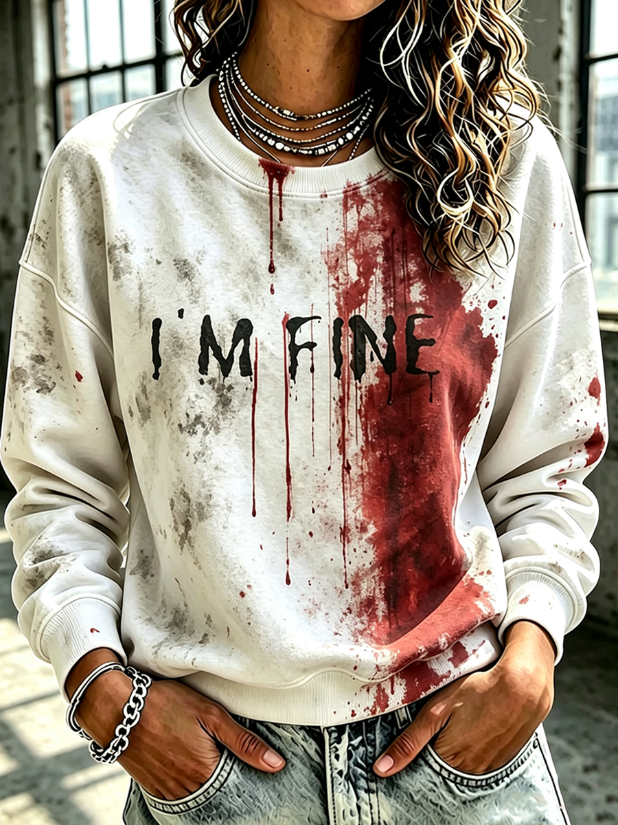 Women'S Halloween Bloodstained Hoodie