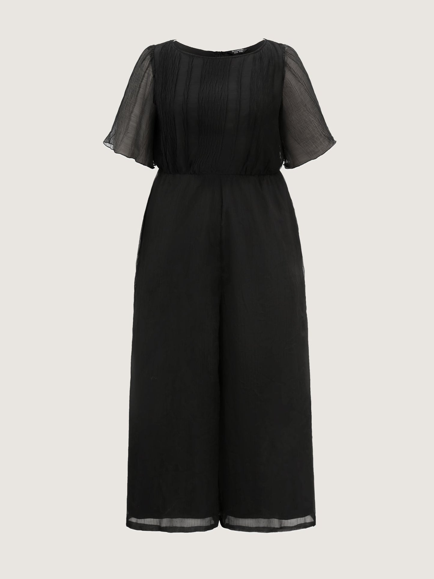 Sheer Textured Flowy Jumpsuit