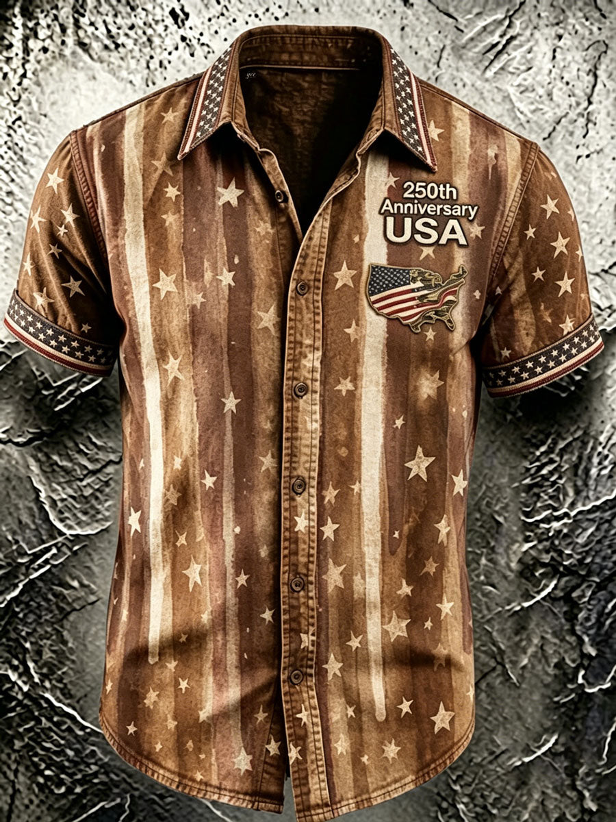 Men'S 250Th Anniversary National Print Shirt