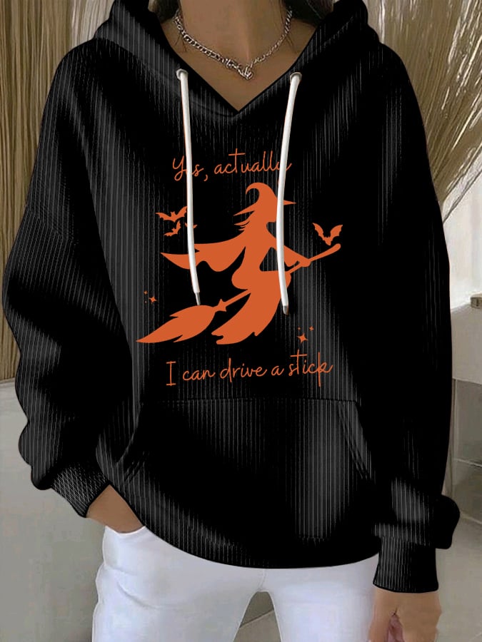 🔥HOT SALE🔥Women's Yes I Can Drive A Stick Print Casual Sweatshirt