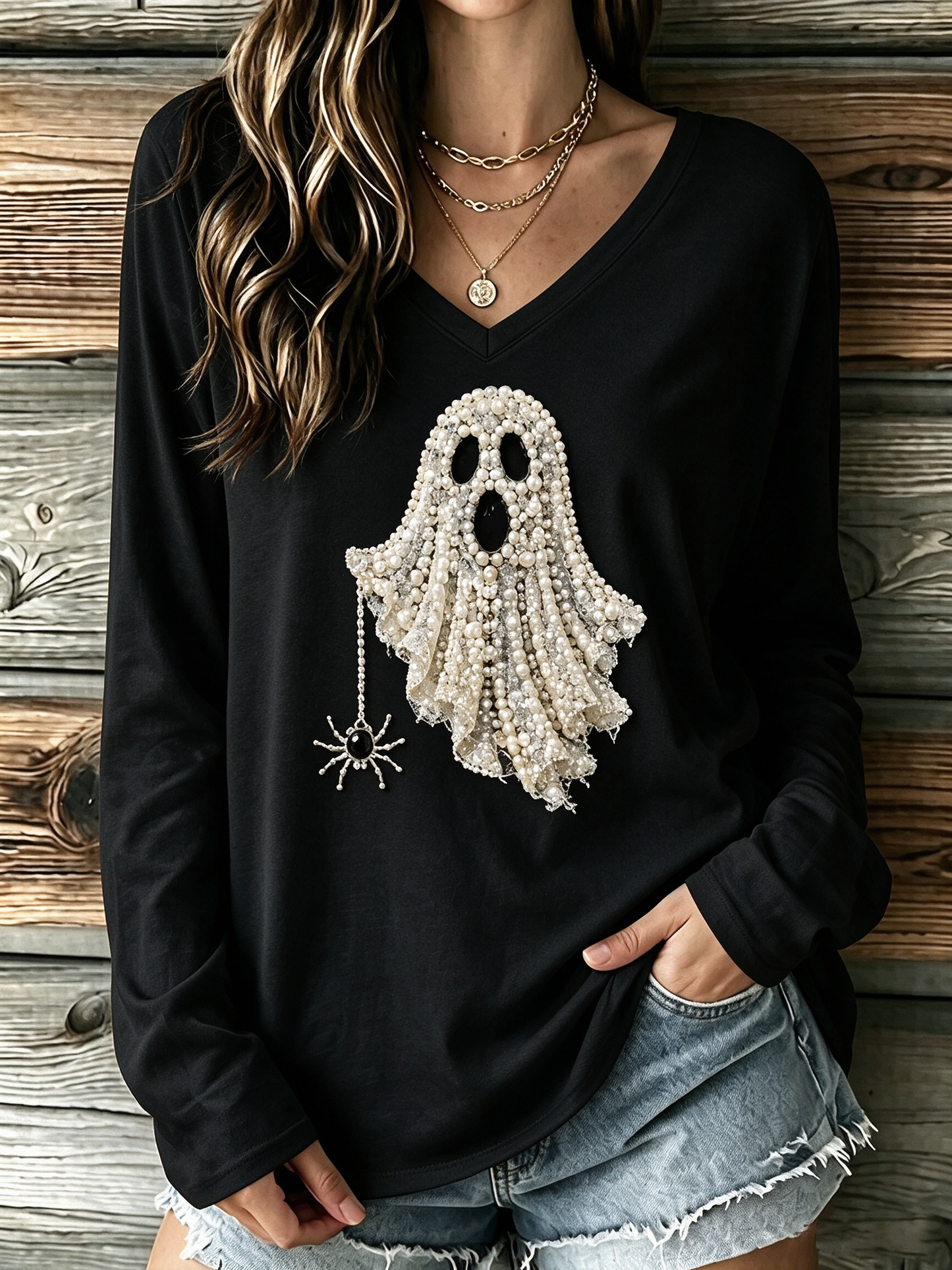Women's Ghost Long Sleeve T-shirt