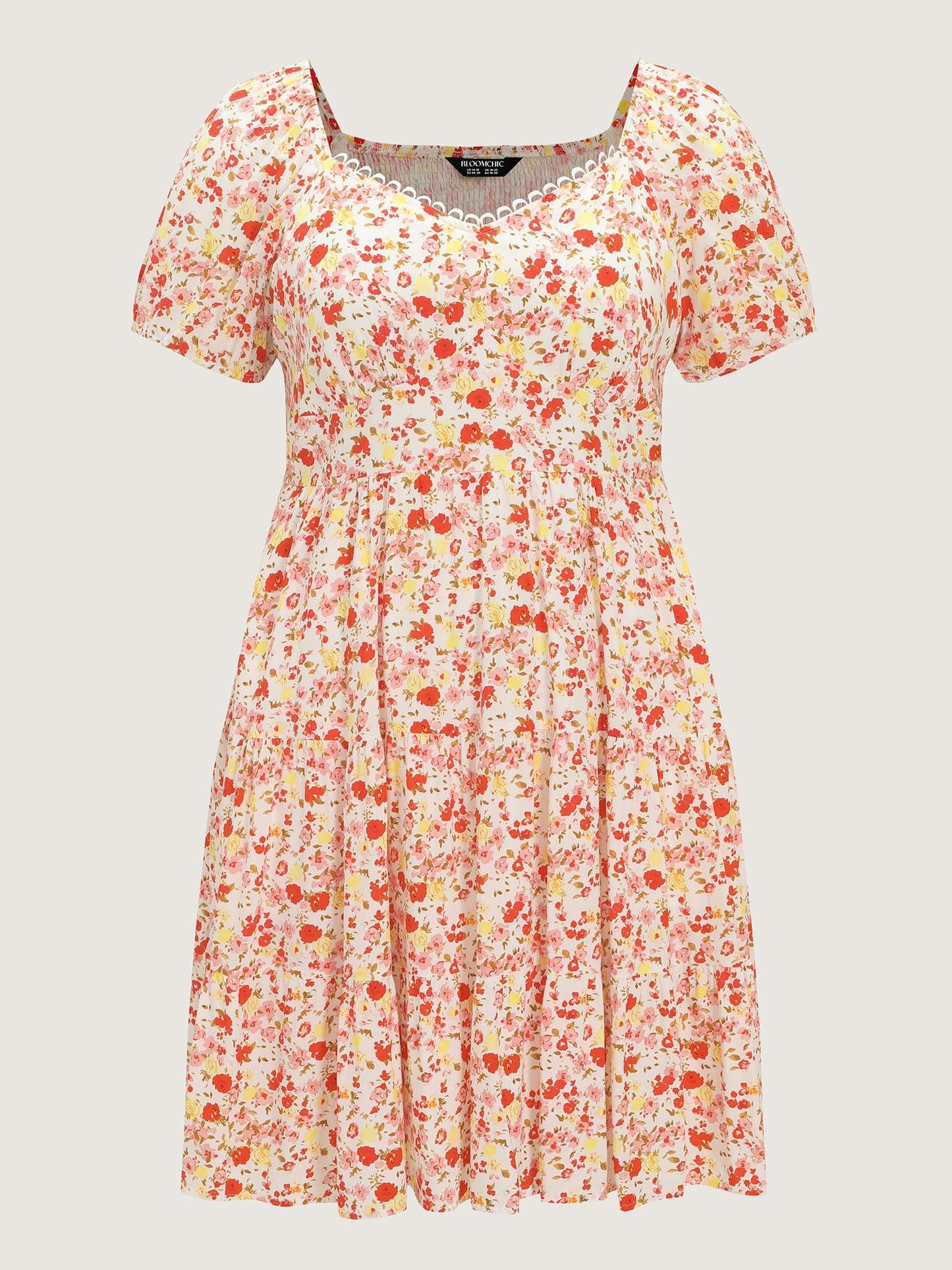 Floral Print Cinched-Waist Mini Dress