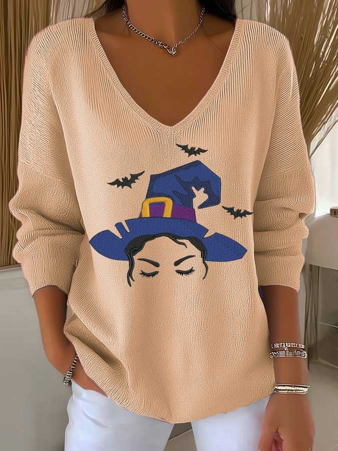 Women's Halloween Print Long Sleeve Top