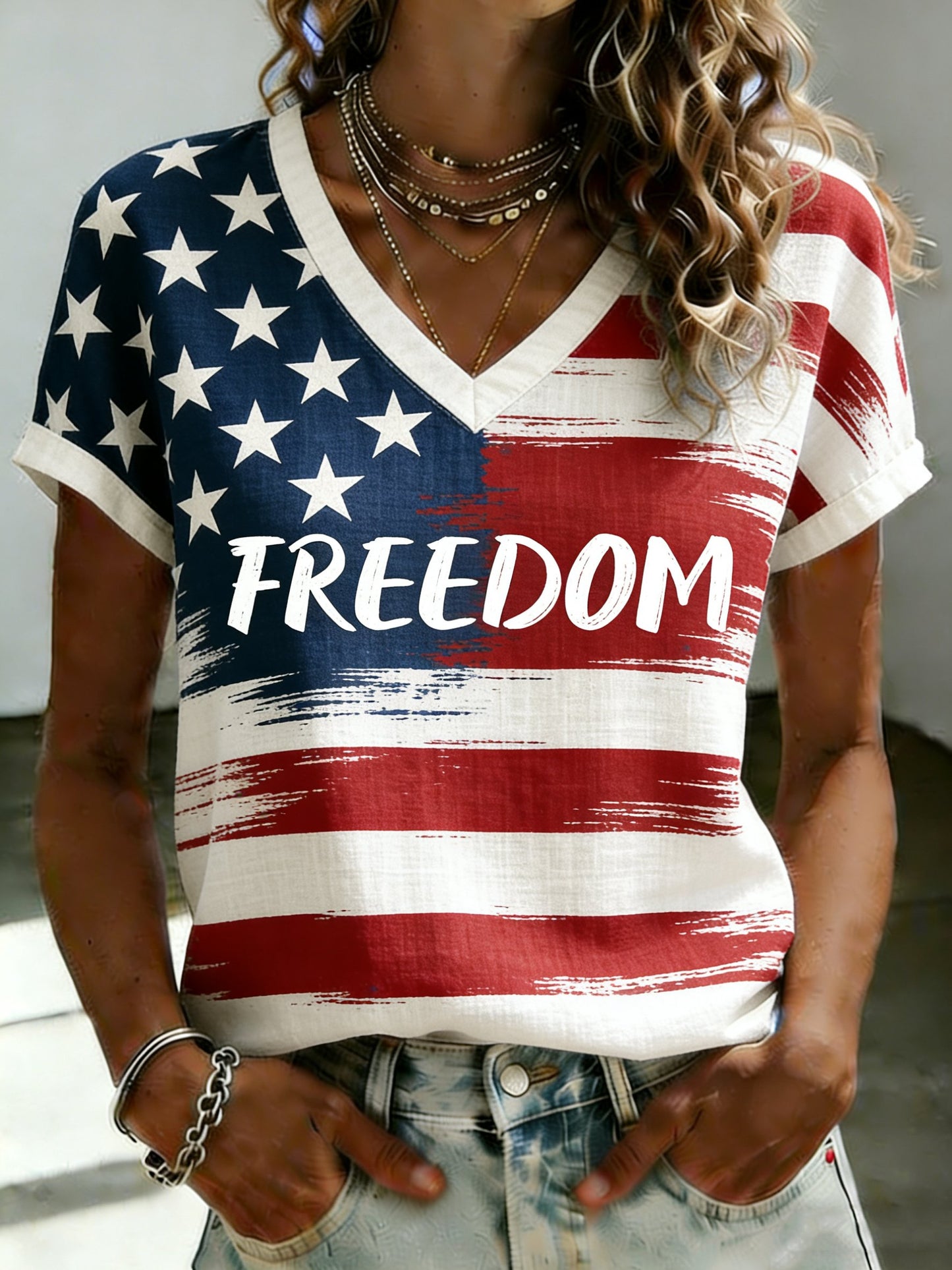 Women's USA 250th Anniversary Print T-Shirt
