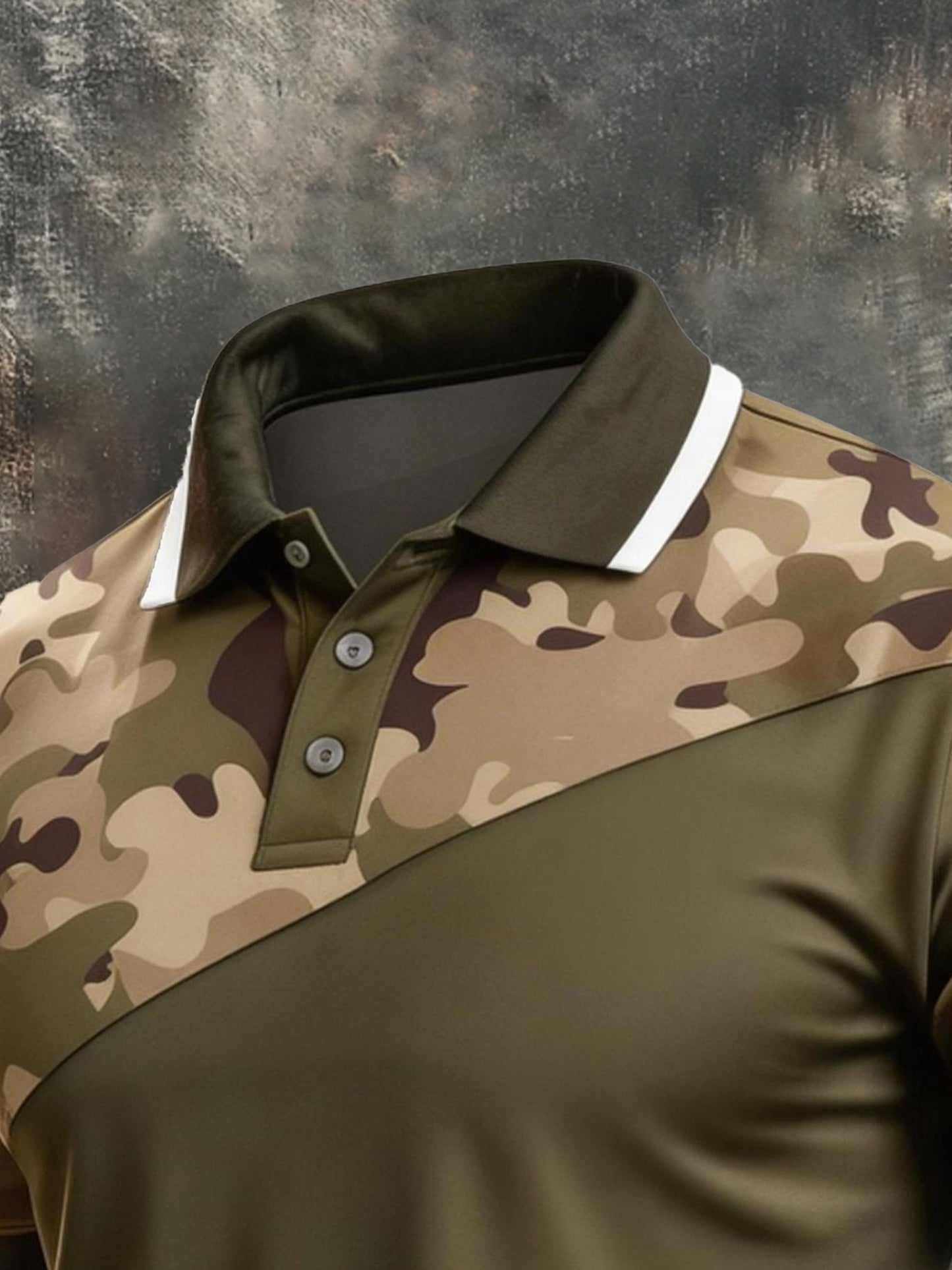 Men's Retro Patriot Color Block Polo Collar Short Sleeve