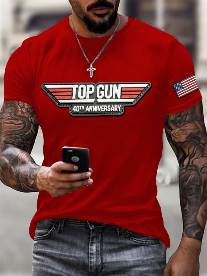 Men's Retro 40th Anniversary Print T-Shirt