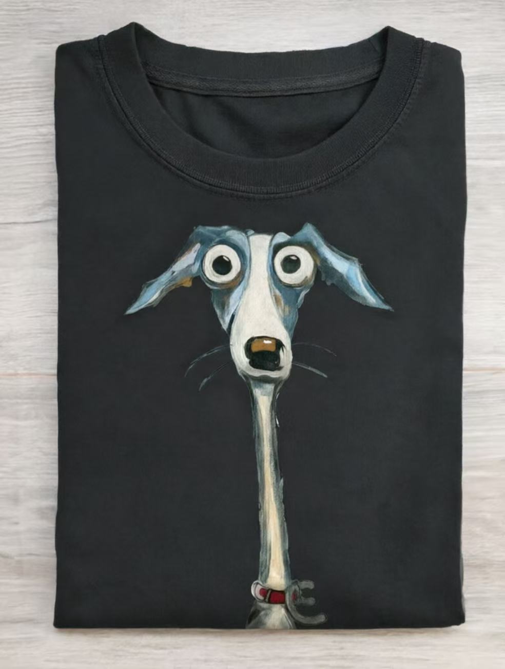 Funny Dog Art Print Casual Short Sleeve T-shirt