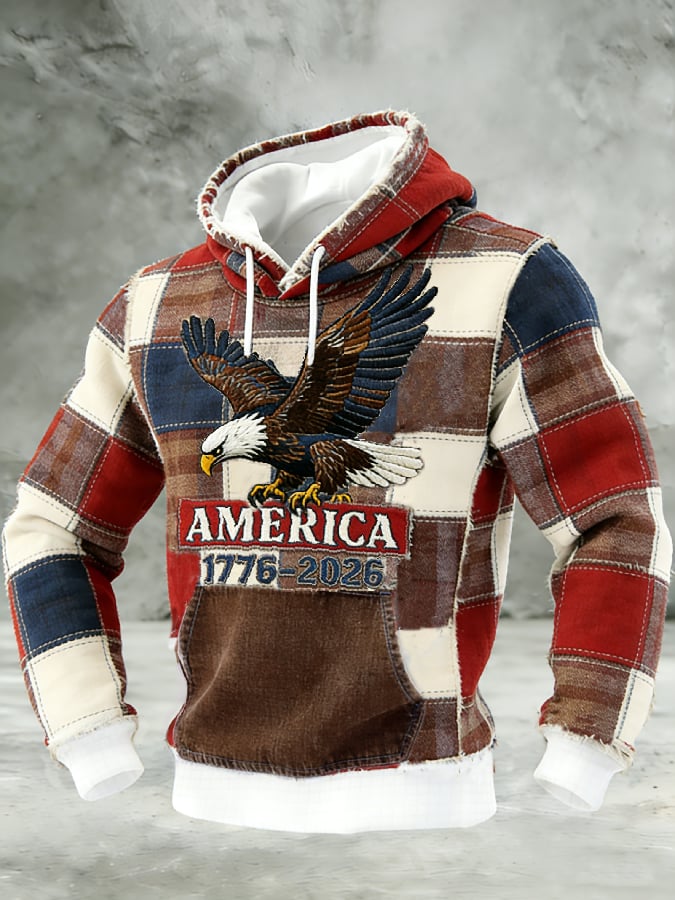 Men's Casual American 250th Anniversary Print Sweatshirt