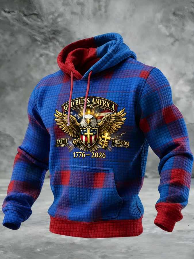 Men's Casual American 250th Anniversary Print Sweatshirt