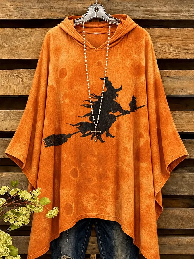 Women's Casual Halloween Witch Hoodie