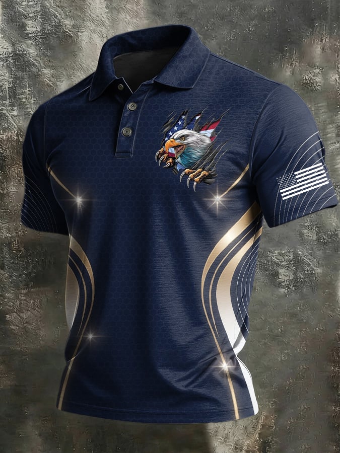 Men's 250th Anniversary Printed Casual Polo Shirt
