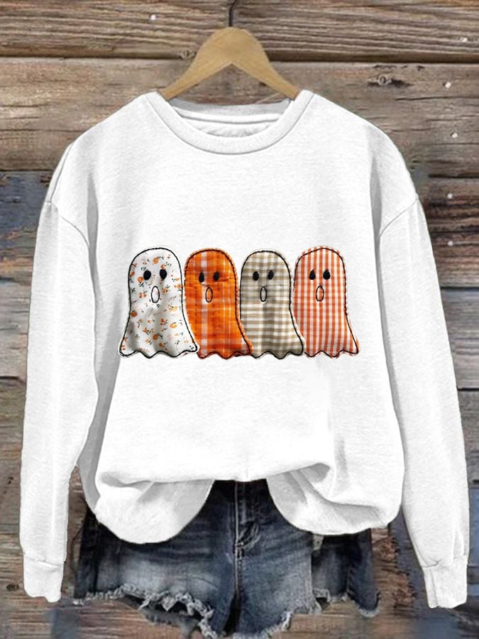 🔥HOT SALE🔥Women's Halloween Print Casual Sweatshirt