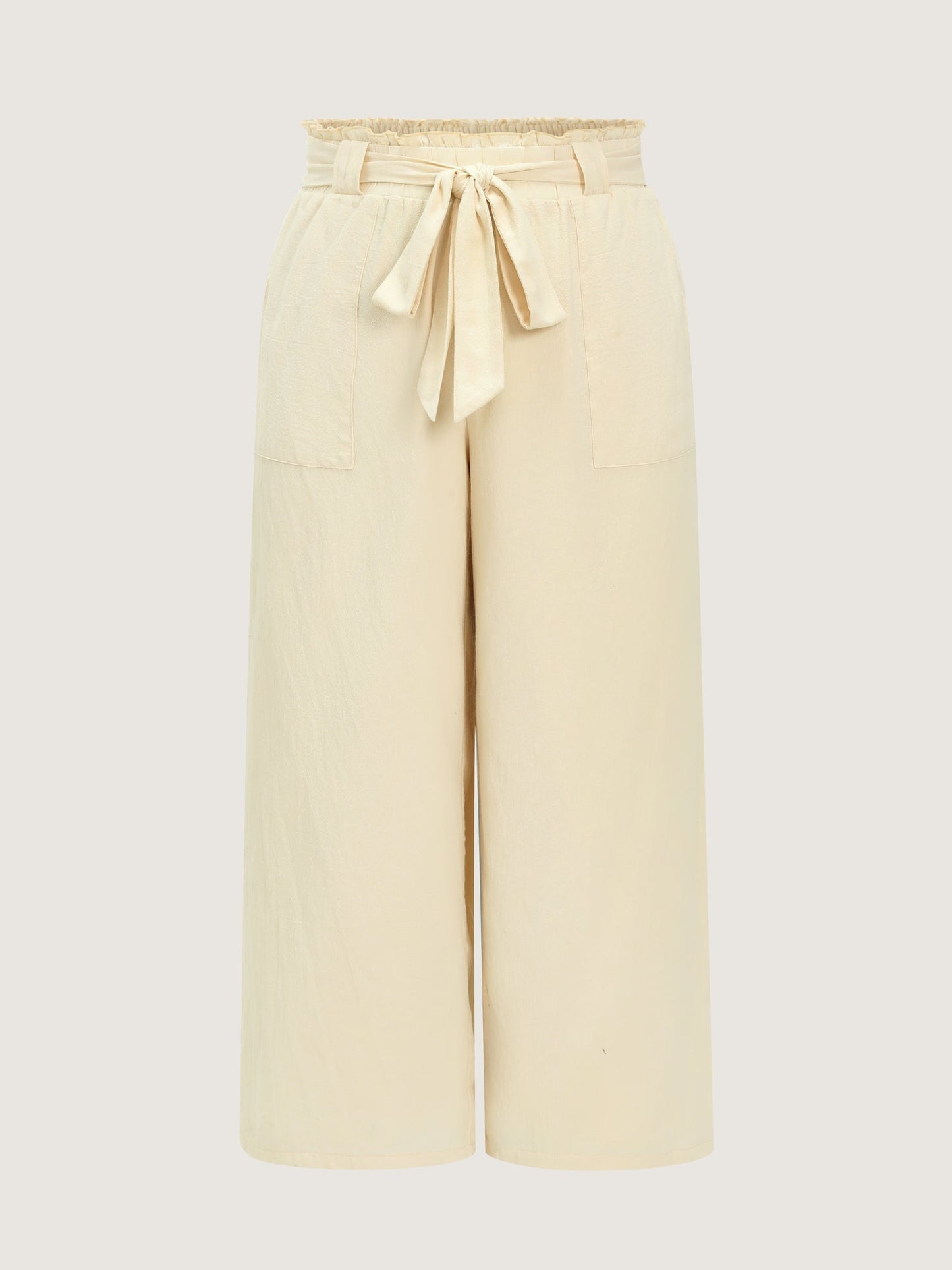 Cotton Waist-Tie Shirred Breezy Pants