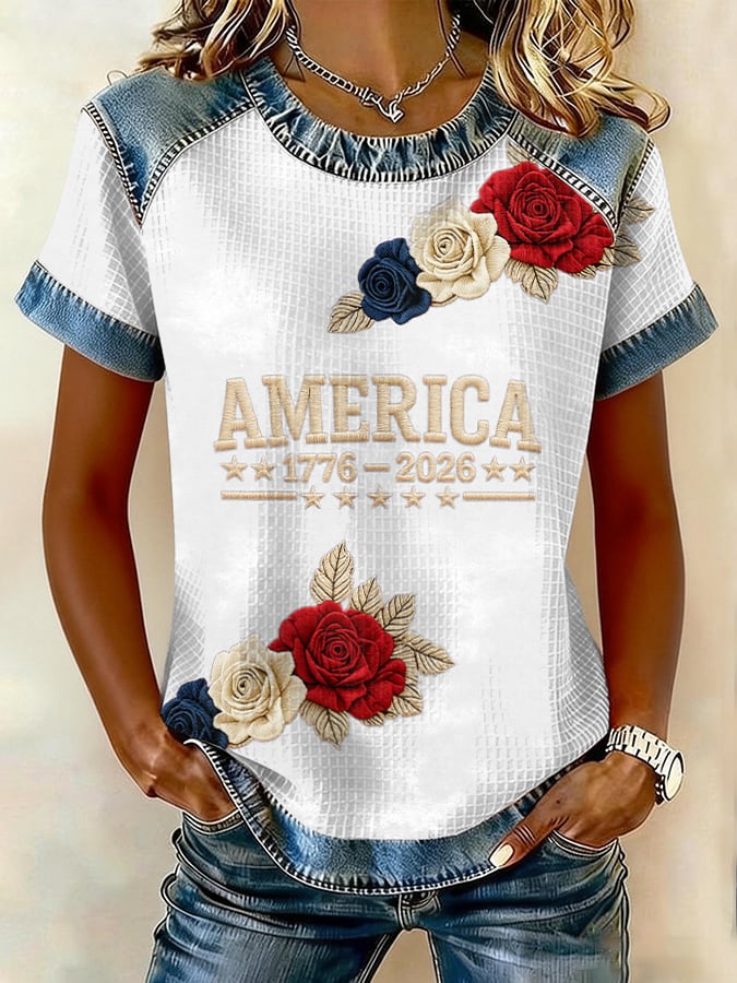 Women'S American 250th Anniversary Short-Sleeve