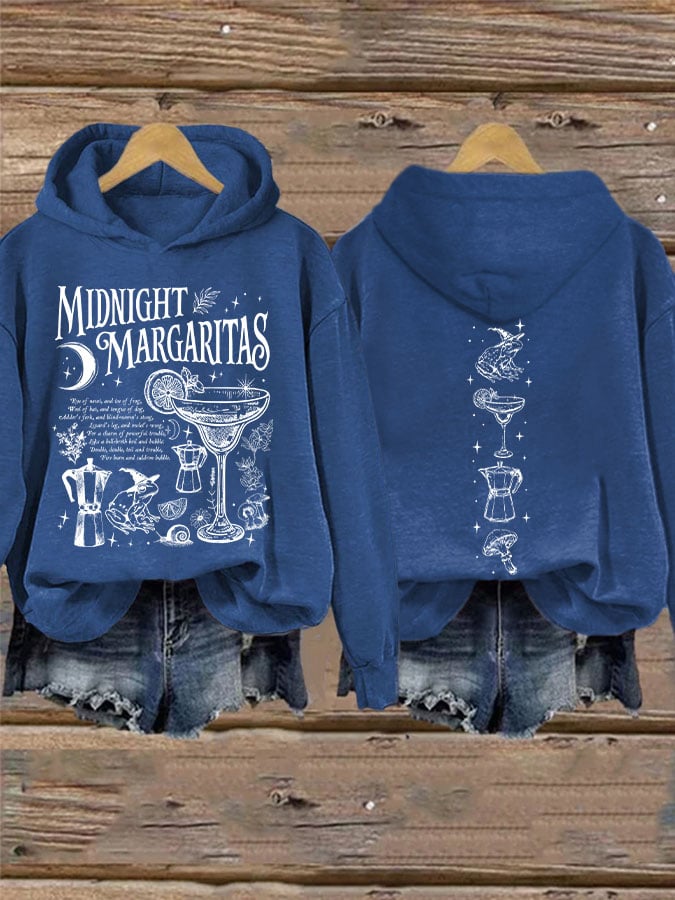Women's Midnight Margaritas Print Casual Sweatshirt