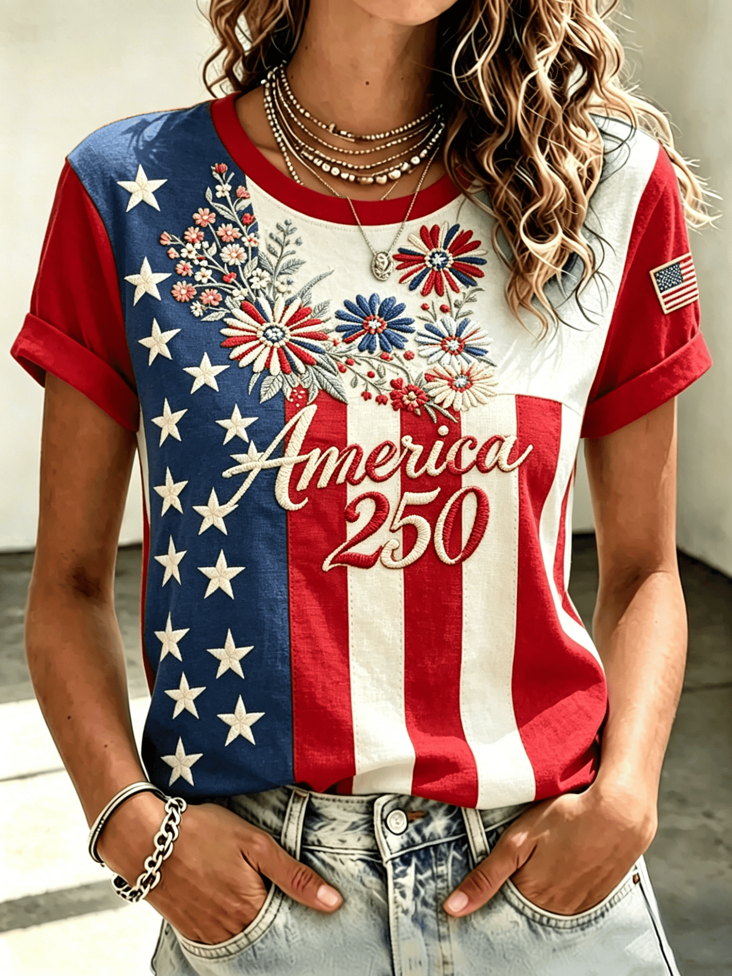 Women's USA 250th Anniversary Print T-Shirt