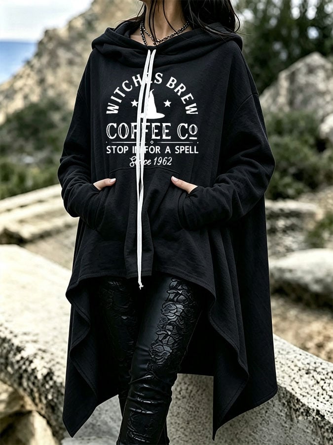 Women's Casual Printed Irregular Sweatshirt