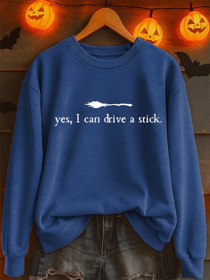 🔥HOT SALE🔥Women's Yes I Can Drive A Stick Printed Sweatshirt