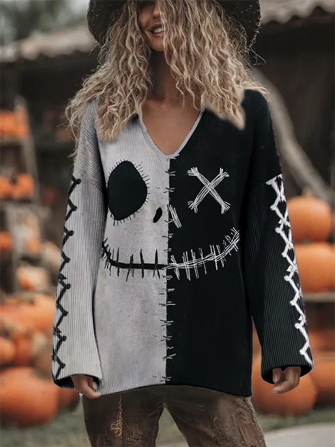 Women's Halloween Print Casual Shirt