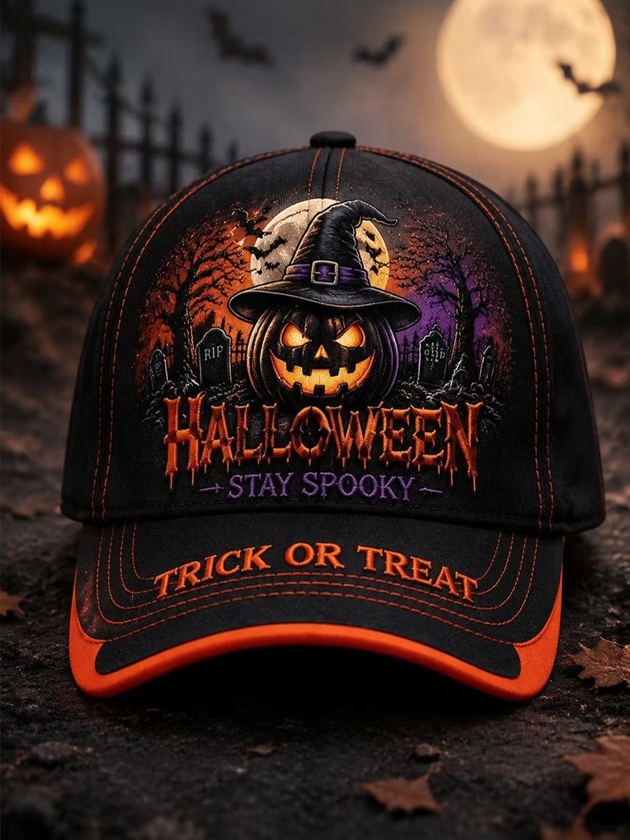 Unisex Halloween Blood-Stain Print Hat