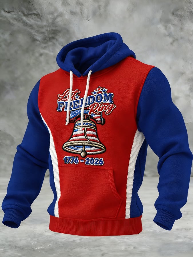 Men's Casual American 250th Anniversary Print Sweatshirt