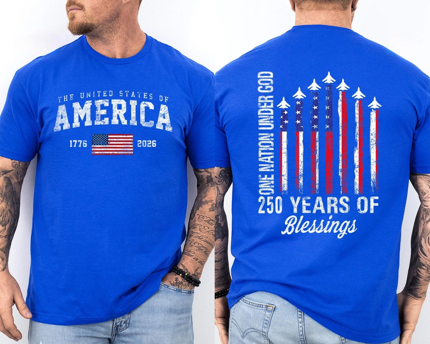 🔥Buy 3 Get 10% Off🔥Men'S Casual American 1776-2026 Anniversary Printed Short Sleeved T-Shirt