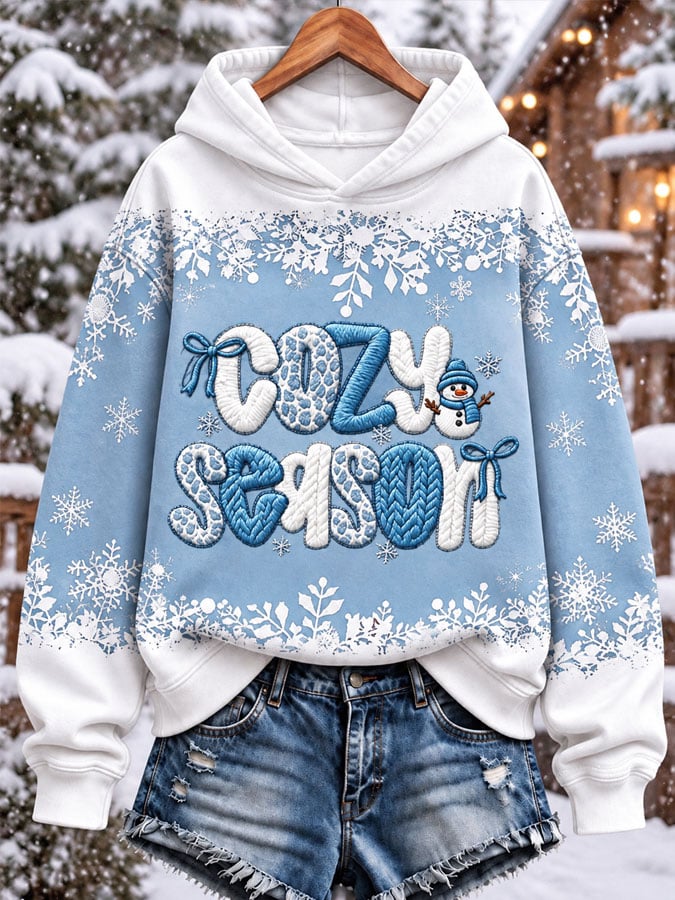 Women's COZY SEASON Printed Sweatshirt
