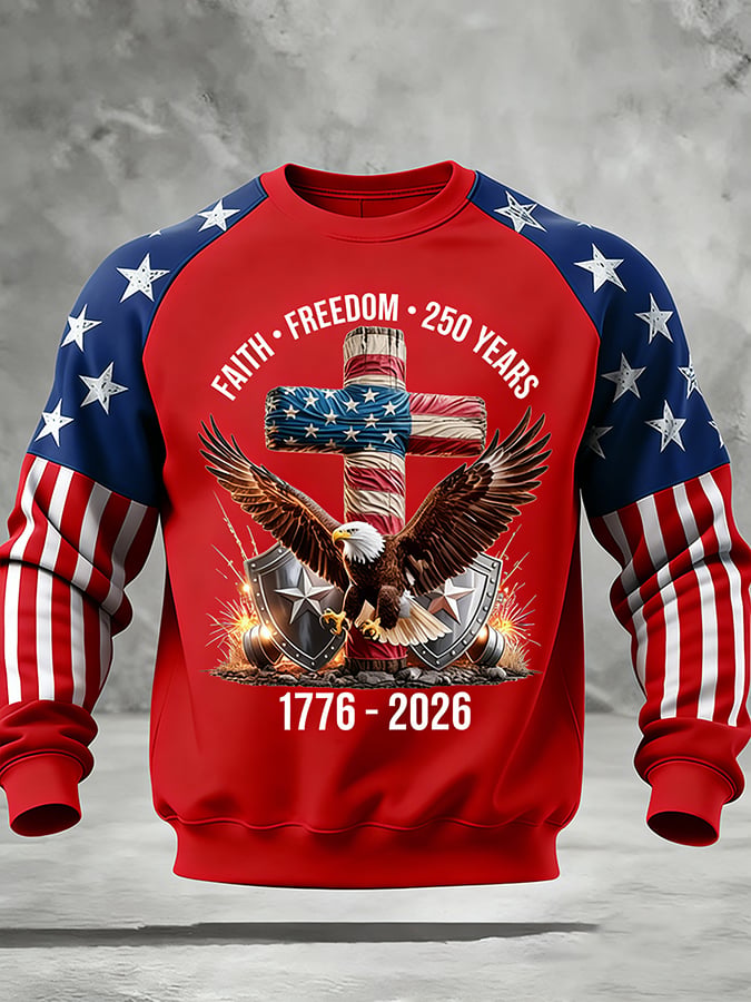 Men's 250th Anniversary of the United States Faith Print Hoodie