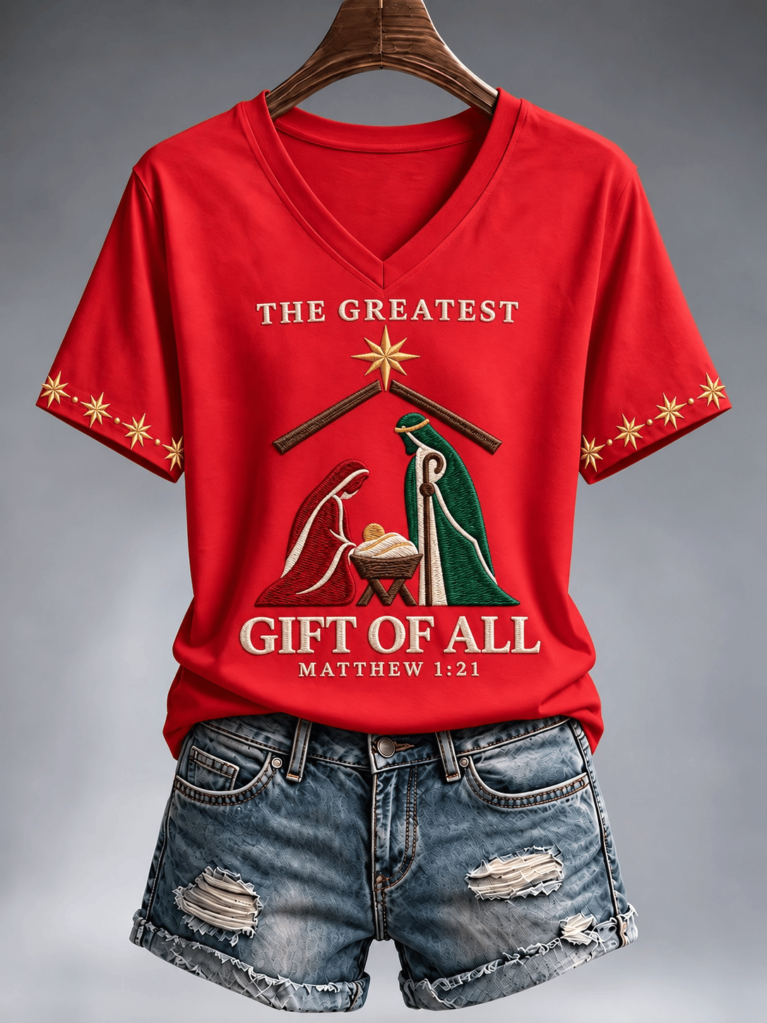 Women's Christmas Faith Print T-Shirt