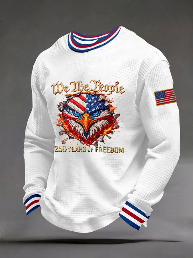 Men's Vintage America 250th Anniversary Printed Casual Top