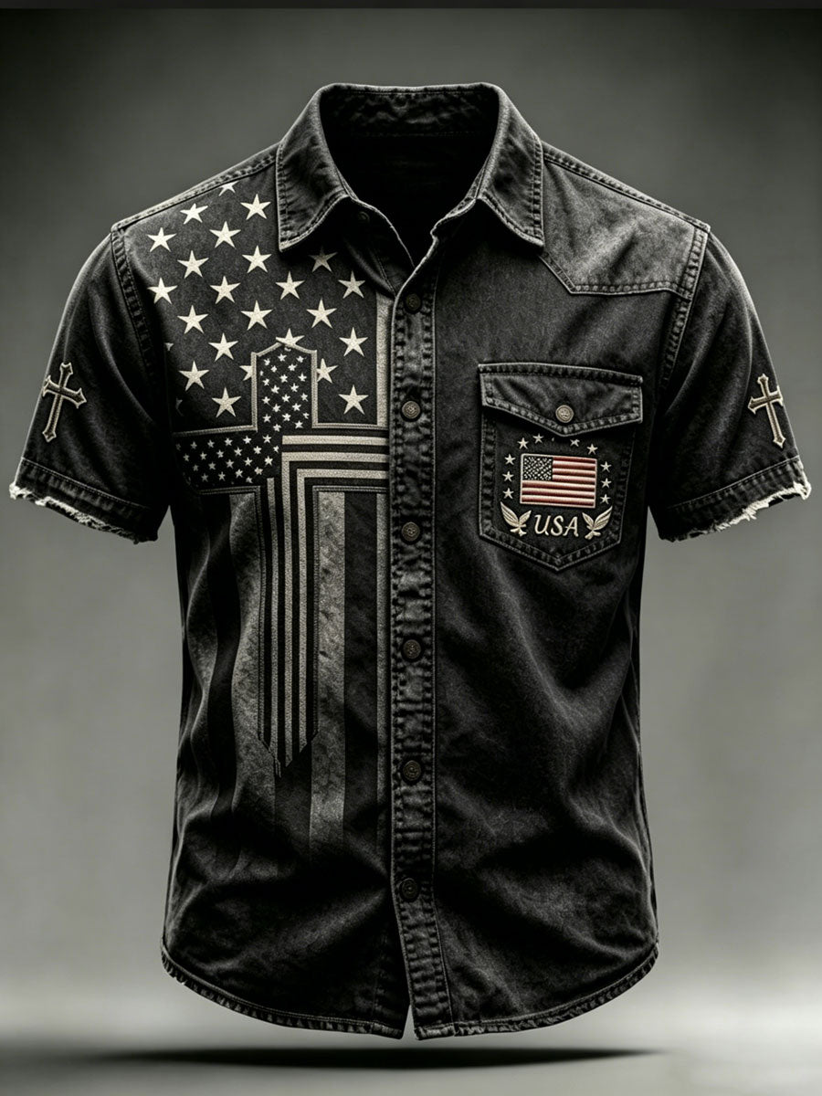 Men'S 250Th Anniversary National Faith Print Shirt