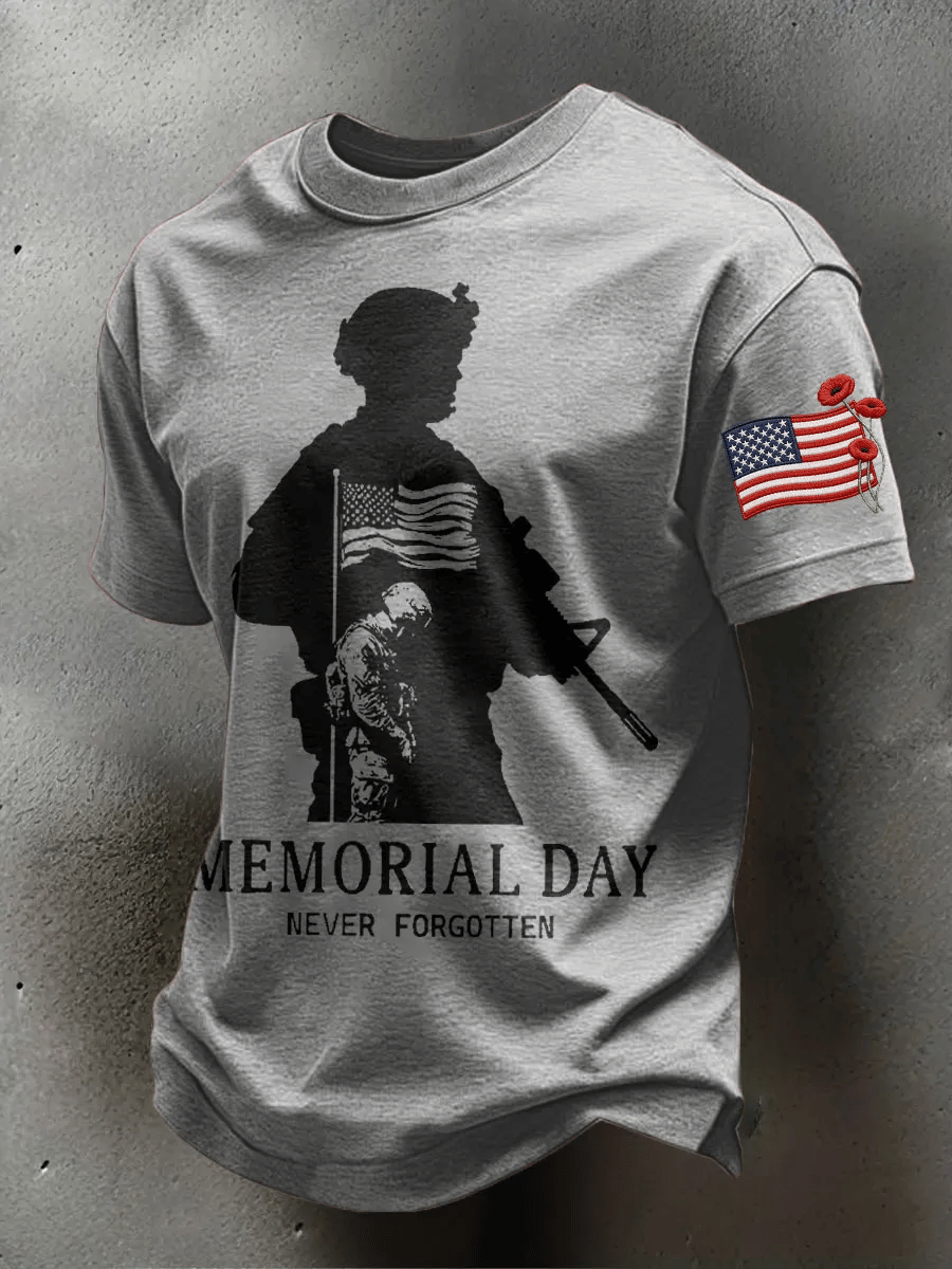 Men's Memorial Day Printed Casual T-shirt