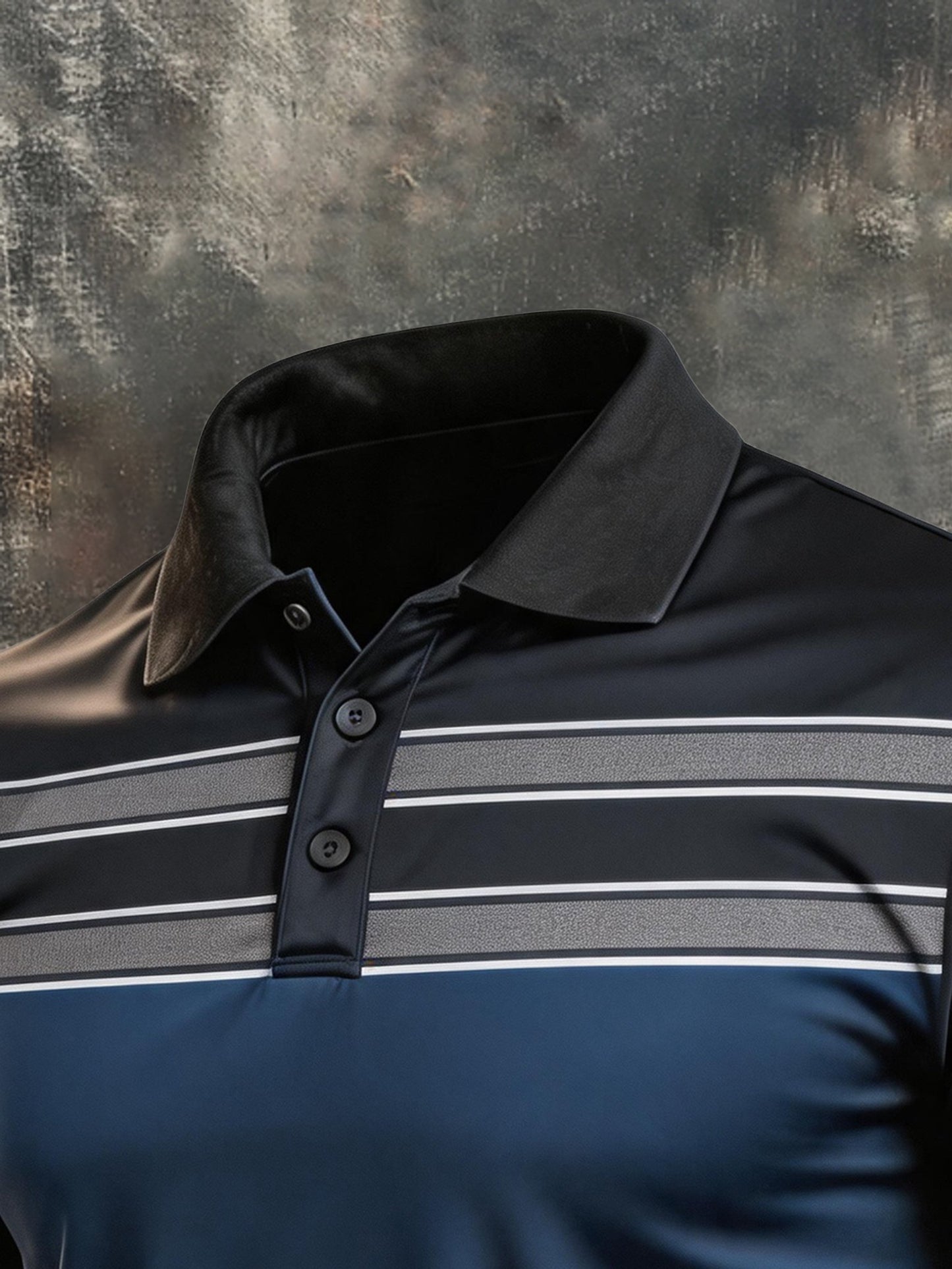 Men's Retro "Patriot" Color-Block Short-Sleeve Polo Shirt