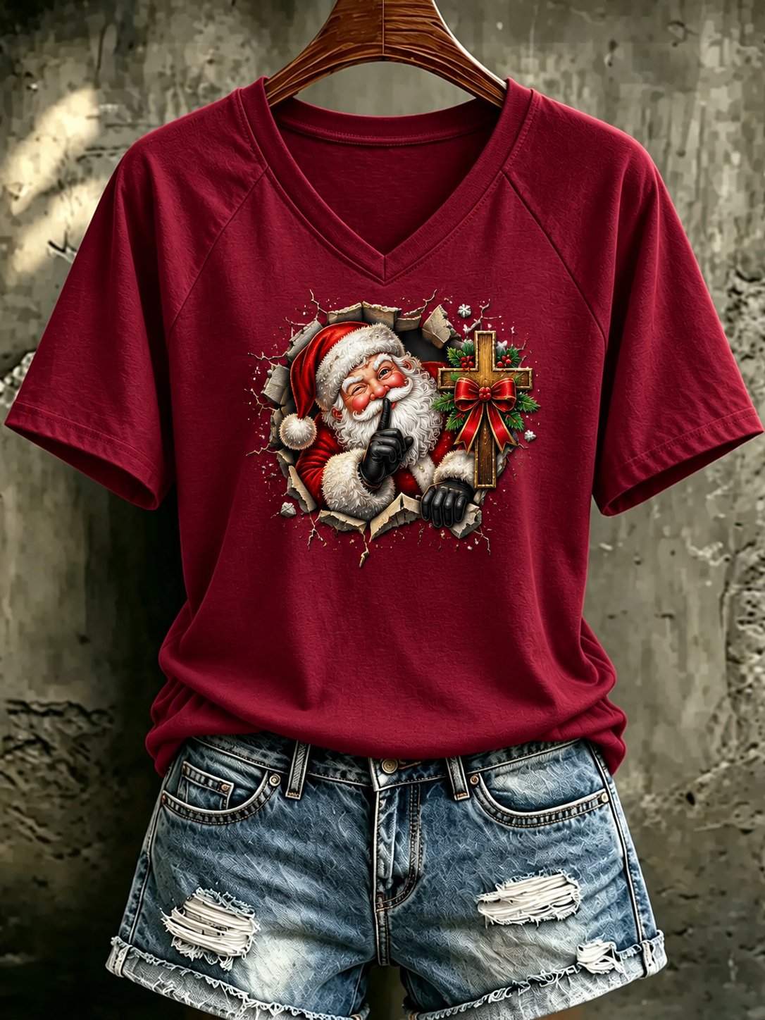 Women's Christmas Faith Graphic Print T‑Shirt