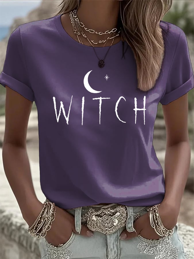 🔥Buy 2 Get 10% Off🔥Women's Witch Print Casual T-shirt