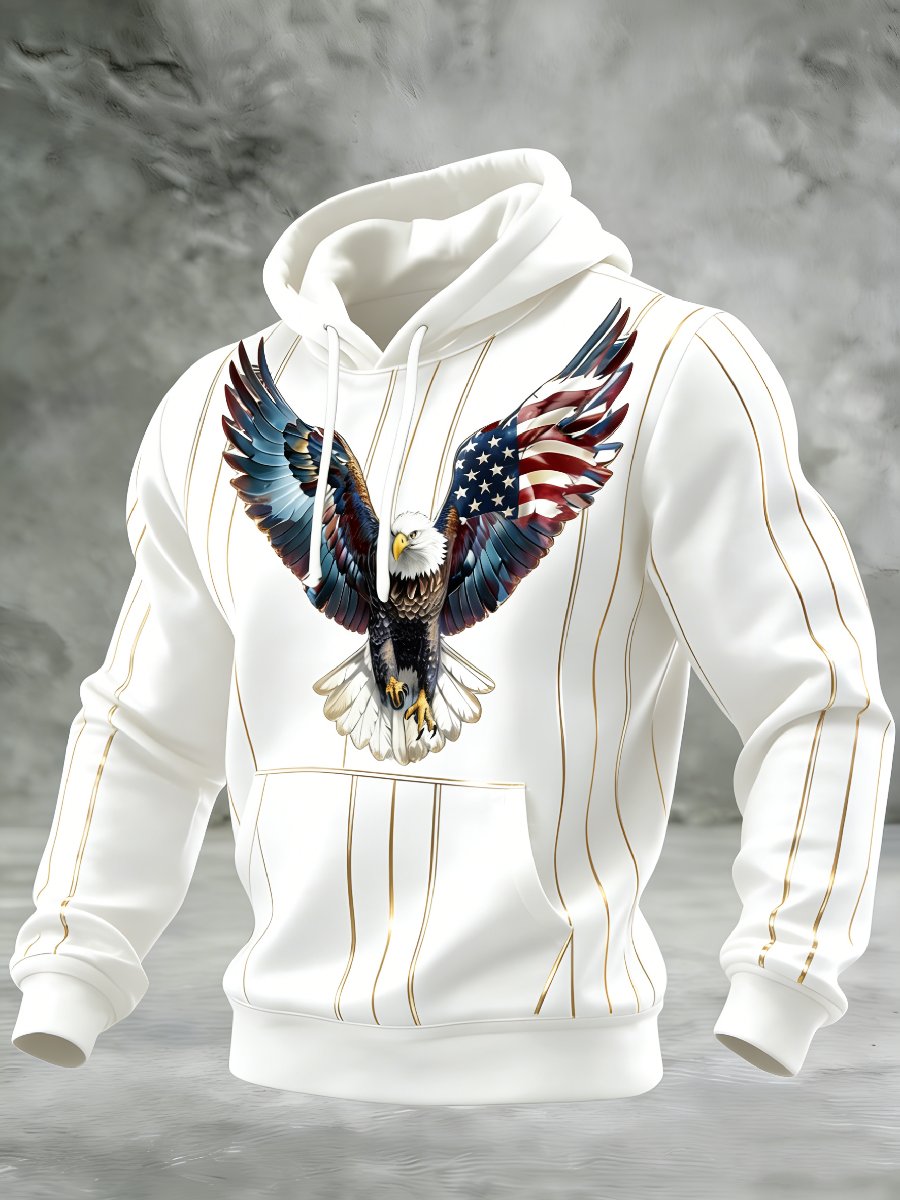 Men's Casual American 250th Anniversary Print Sweatshirt