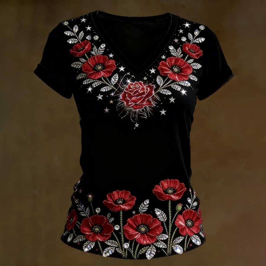 Women's Casual Memorial Day Print T-shirt